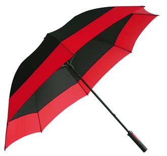 vos parapluies golf publicitaires evenement rouge  noir