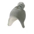 bonnet sport a pompon personnalisable gris_clair  blanc_creme