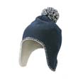 bonnet sport a pompon personnalisable marine  blanc_creme