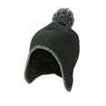 bonnet sport a pompon personnalisable noir  gris_clair