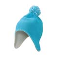 bonnet sport a pompon personnalisable turquoise  blanc_creme