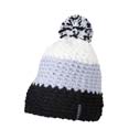 bonnet sport a pompon pub noir  argent