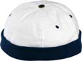 bonnet sport publicitaire blanc  bleu_marine