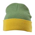 bonnet sport tricot 2 couleurs olive  jaune_dore