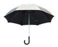 parapluie golf personnalise solar argente  noir