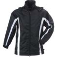 parka sport personnalise sport a capuche homme noir  blanc