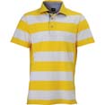 polo homme sport personnalise cybjn984 blanc  jaune