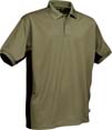 polo sport matiere polyester khaki 