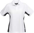 polo sport pique femme polyestere blanc 