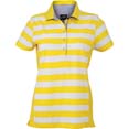 polo sport publicitaire femme cybjn983 blanc  jaune