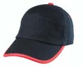 pro casquette sports personnalisee noir  rouge