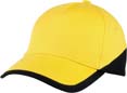 pro casquette sports publicitaire jaune  noir