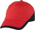 pro casquette sports publicitaire rouge  noir