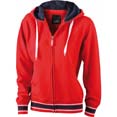 sweat shirt sport personnalisable uni a capuche femme rouge  marine