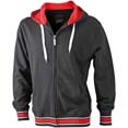 sweat shirt sport publicitaire uni a capuche homme noir  rouge