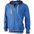 sweat shirt sport publicitaire uni a capuche homme royal  marine