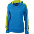 sweat shirt sports promotionnels unis a capuches femmes aqua  jaune