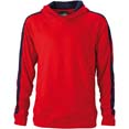 sweat shirt sports publicitaires unis a capuche homme rouge  marine