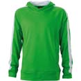 sweat shirt sports publicitaires unis a capuche homme vert  blanc