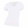 t shirt sport col v pub blanc 