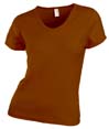 t shirt sport col v pub marron 