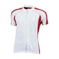 t shirt sport cycliste personnalisable blanc  rouge