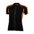 t shirt sport cycliste personnalisable noir  orange