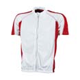 t shirt sport cyclistes publicitaires blanc  rouge