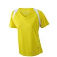 t shirt sport logo entreprise jaune  blanc
