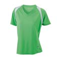 t shirt sport logo entreprise lime  blanc