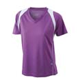 t shirt sport logo entreprise violet  blanc