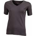 t shirt sports publicitaires col v femme anthracite 