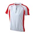 tee shirt sport cycliste femme blanc  rouge