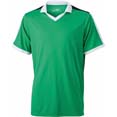tee shirt sport impression logos vert  blanc