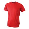 tee shirt sport logo entreprise rouge  noir