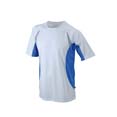 tee shirt sport logo entreprises blanc  royal