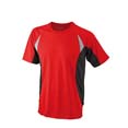 tee shirt sport logo entreprises rouge  noir