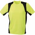 tee shirt sport marquage entreprise jaune_fluo  noir