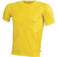 tee shirt sport marquage logos jaune 