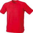 tee shirt sport marquage logos rouge 