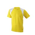 tee shirt sports logo entreprise jaune  blanc