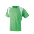 tee shirt sports logo entreprise lime  blanc