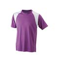 tee shirt sports logo entreprise violet  blanc