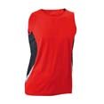 tee shirt sports logo entreprises rouge  noir