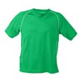 tee shirt sports marquage logo vert 