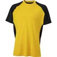 tee shirts publicitaires pour sports jaune  noir