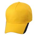 textile sport publicitaire casquette rayures publicitaire jaune_dore  marine
