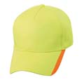 textile sport publicitaire casquette rayures publicitaire vert_anis  orange