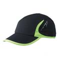 textile sport publicitaire casquette running publicitaire noir  jaune_fluo