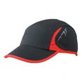 textile sport publicitaire casquette running publicitaire noir  rouge